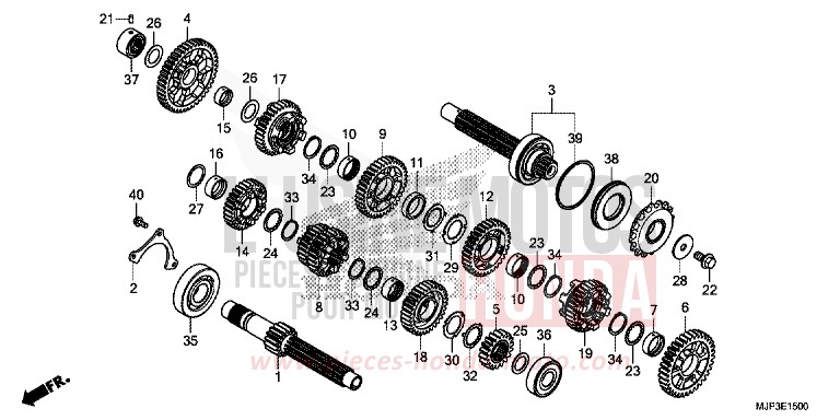 GETRIEBE (CRF1000/CRF1000A) von Africa Twin CANDY PROMINENCE RED (R342) von 2017